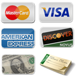 We Accept Mastercard Visa American Express